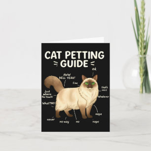 Ragdoll Cat Petting Guide Funny Cat Lover Card