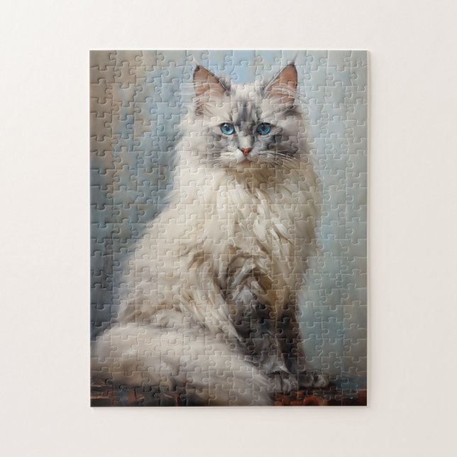 Ragdoll cat portrait 1 jigsaw puzzle (Vertical)