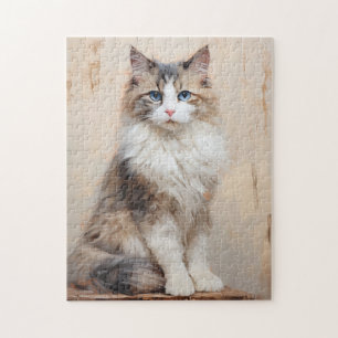 Ragdoll cat portrait jigsaw puzzle