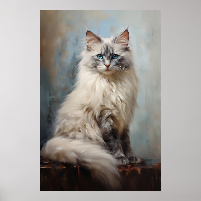 Ragdoll cat portrait poster (Front)