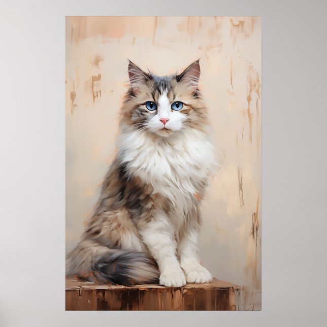 Ragdoll cat portrait poster (Front)