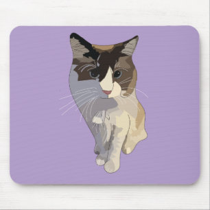 Ragdoll cat, Purple Mouse Pad