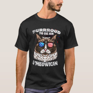 Ragdoll Cat Purrroud To Be An Ameowican 4th Of Jul T-Shirt