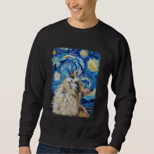 Ragdoll Cat Starry Night Painting Sweatshirt