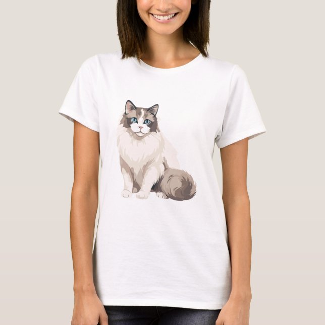 Ragdoll Cat T-Shirt (Front)