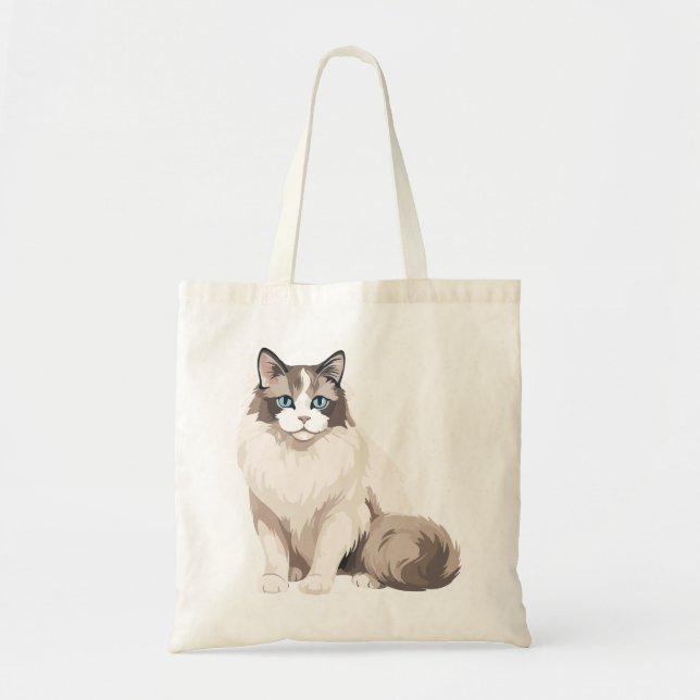 Ragdoll Cat Tote Bag (Front)