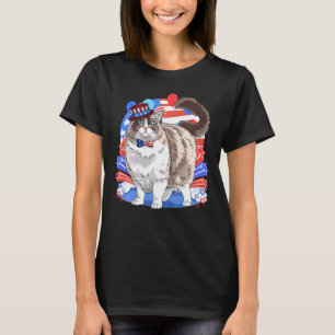 Ragdoll Cat Usa Merica 4th Of July American Flag T-Shirt
