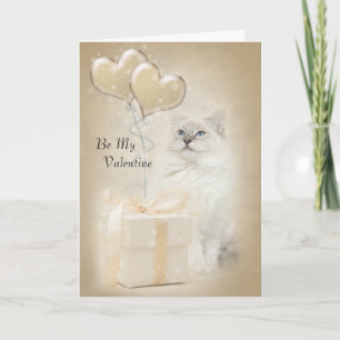 Ragdoll cat valentine card