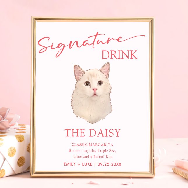 Ragdoll Cat Wedding Signature Drink Sign (Creator Uploaded)