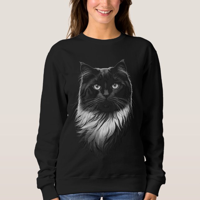 Ragdoll Cat Women's Black Sweatshirt (Front)