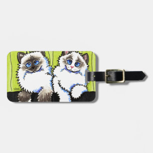 Ragdoll Cats Pair of Dolls Off-Leash Art™ Luggage Tag