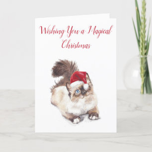 Ragdoll Christmas Card by Artist GV Hemmings