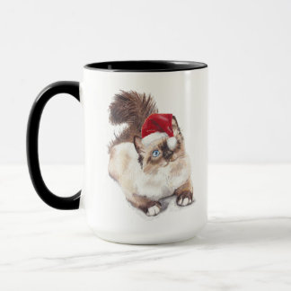 Ragdoll Christmas Mug by Artist GV Hemmings