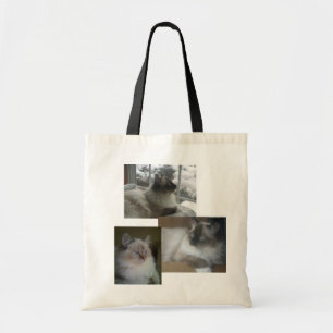 Ragdoll Himalayan Cat Kitty Christmas Collage Tote Bag