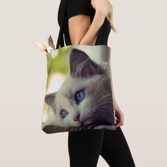Ragdoll Kitten Tote Bag (Close Up)