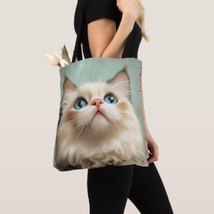Ragdoll kitten tote bag