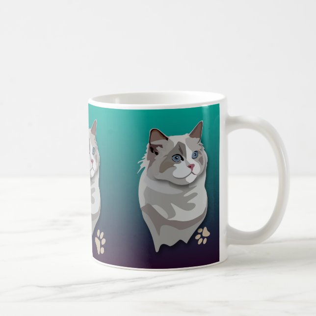 Ragdoll Kitty Cat Mug (Right)
