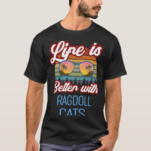 Ragdoll Retro Sunset With Ragdoll Cats T-Shirt
