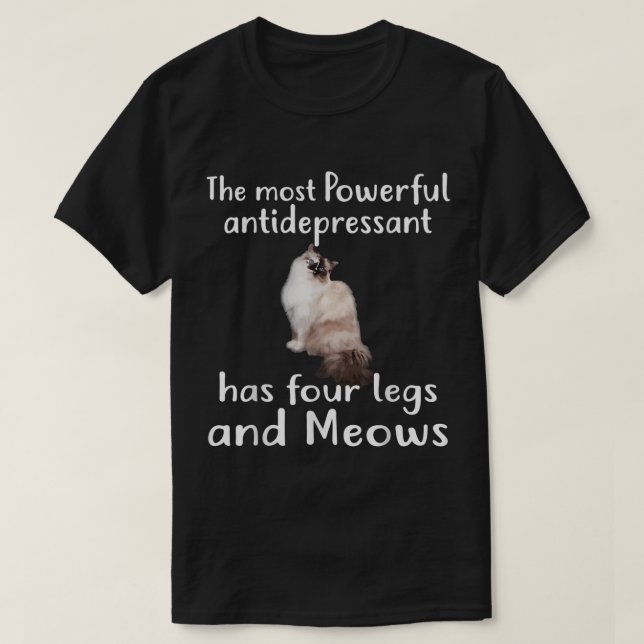 Ragdoll Shirt Antidepressant Ragdoll Cat Tee Shirt (Design Front)