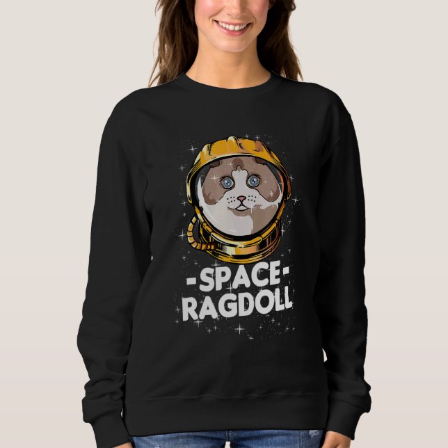 Ragdoll Space Astronaut Cat Mum Sweatshirt (Front)