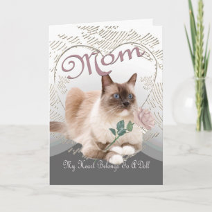 Ragdoll's heart belongs to a doll card