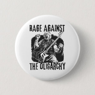 Rage Against Oligarchy Bernie Sanders Fight Protes 6 Cm Round Badge