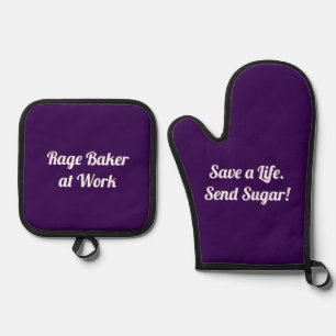 Rage Baker Oven Mitt & Pot Holder Set