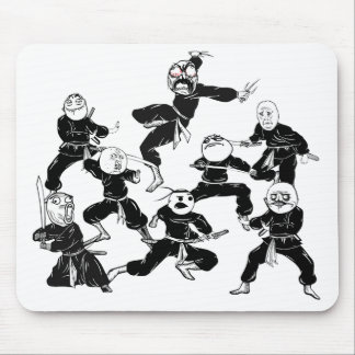 Rage Comic Meme Faces Ninja Gang Mousepad