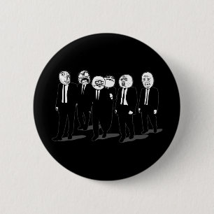 rage comic meme faces walking 6 cm round badge