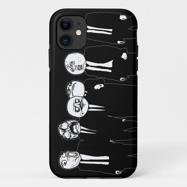 Rage Comic Meme Faces Walking. Me Gusta. Case-Mate iPhone Case (Back)