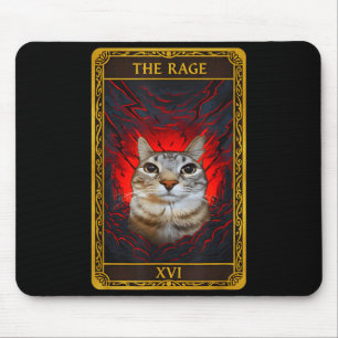 Rage consume me cat meme tarot card men women mouse pad