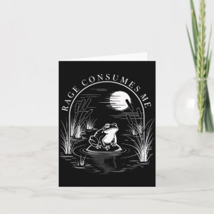 Rage Consumes Cute Funny Frog Vintage Lake Meme Card