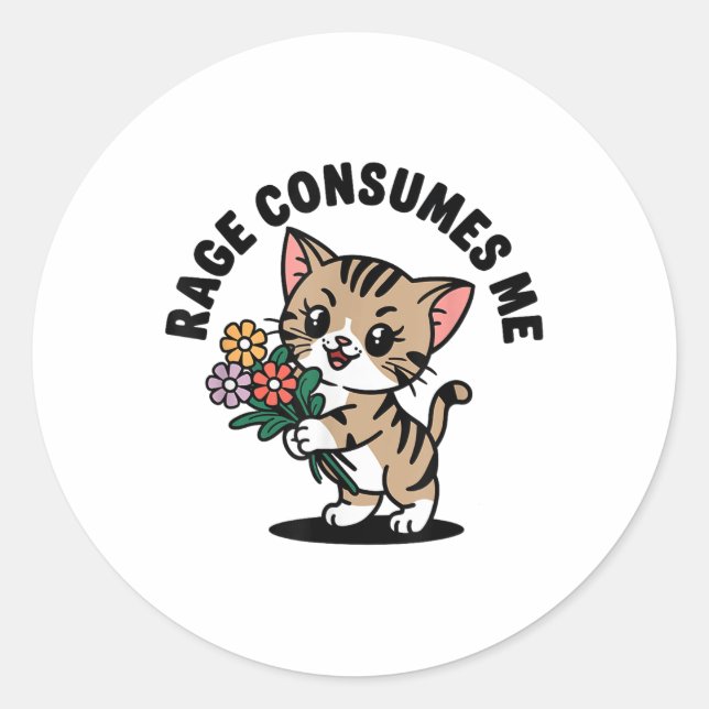 Rage Consumes Me  Classic Round Sticker (Front)