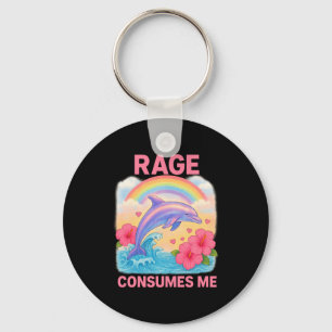 Rage Consumes Me Dolphin Key Ring