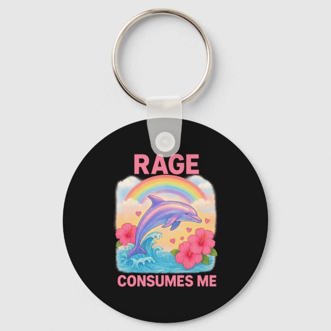 Rage Consumes Me Dolphin  Key Ring (Front)