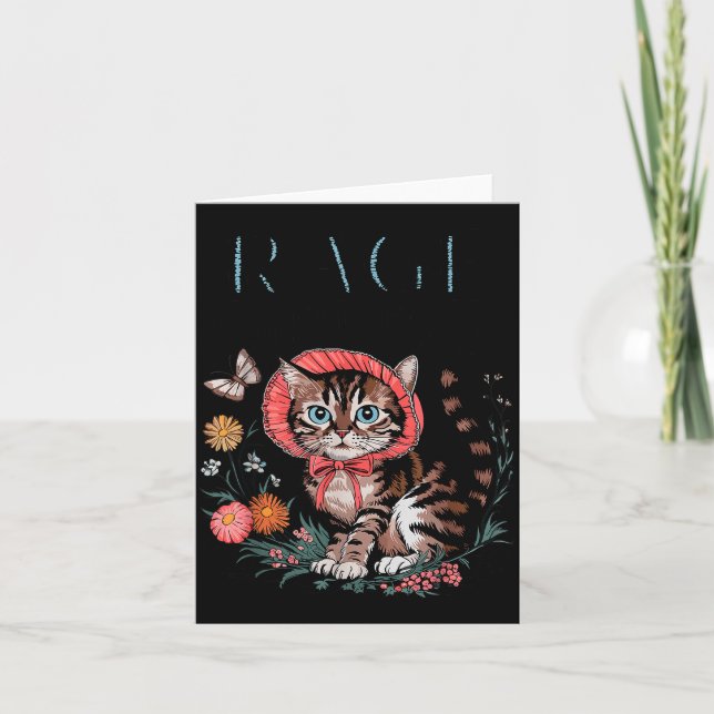 Rage Consumes Me Funny Cat Meme  Card (Front)