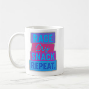 RAGE. Cry. SNACK. REPEAT Coffee Mug