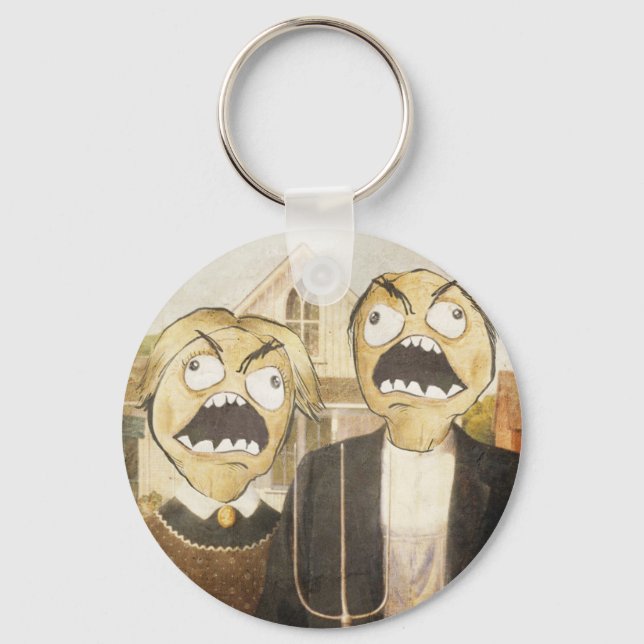 Rage Face Meme Face Comic Classy Painting Key Ring (Front)