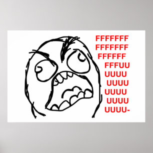 rage face rage comic meme lol rofl poster