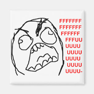 Rage Guy Angry Fuu Fuuu Rage Face Meme Magnet