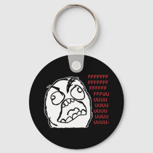 Rage guy fuuu fuuuu key ring