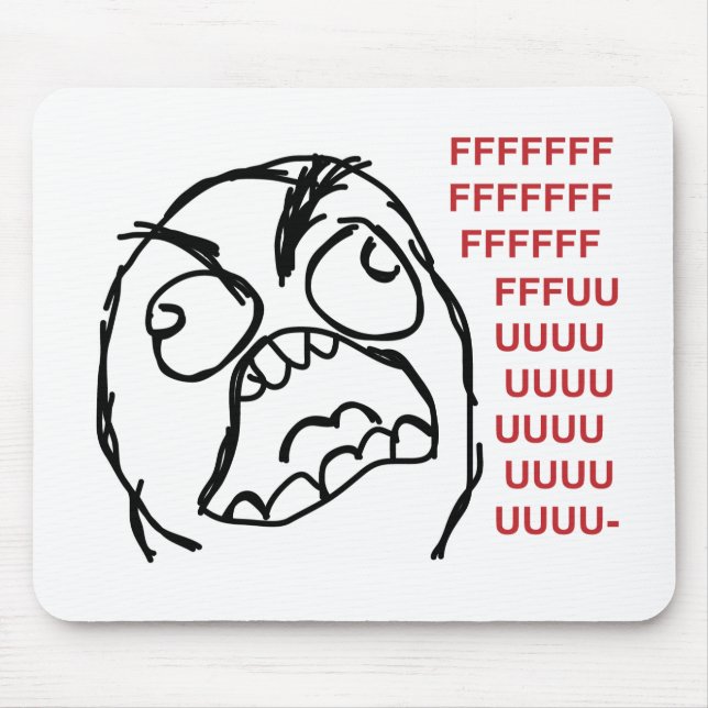 Rage guy fuuu fuuuu mouse pad (Front)