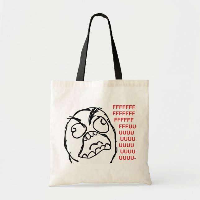 Rage guy fuuu fuuuu tote bag (Front)