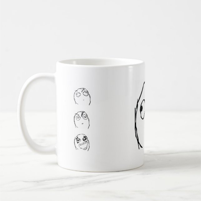 Rage Guy Smile Coffee Mug (Left)