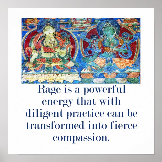 Rage Is A Powerful Energy - Compassion Quote  Poster (Front)