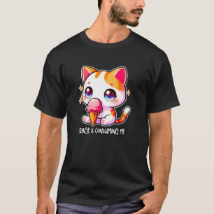 RAGE IS CONSUMING ME Cat Meme Silly Funny Angry Ca T-Shirt