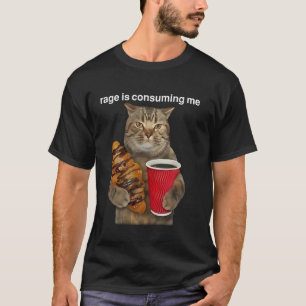 Rage Is Consuming Me Silly Staring Cat Meme T-Shirt