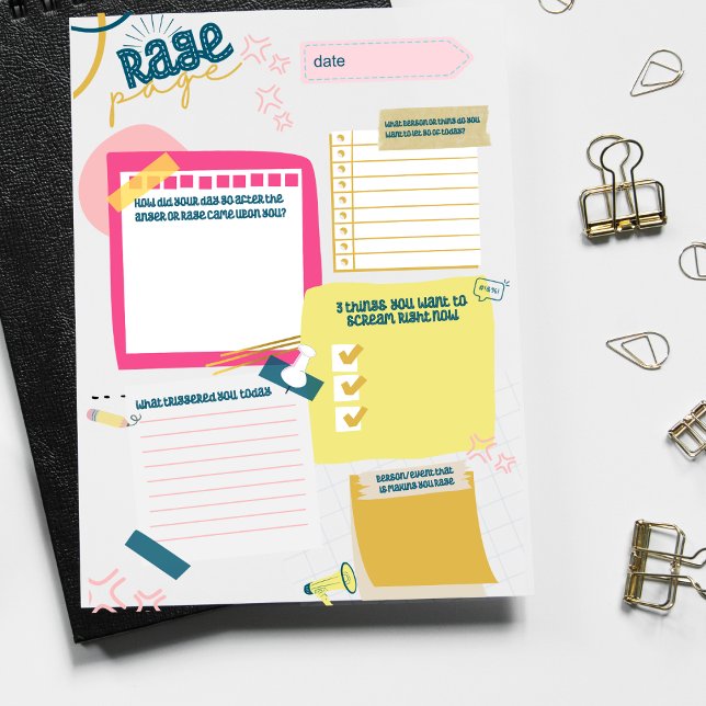 Rage Page Notepad for grief & anger (Creator Uploaded)