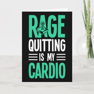 Rage Quit Game Funny Gamer Video Gaming Card