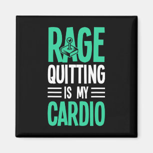 Rage Quit Game Funny Gamer Video Gaming Magnet